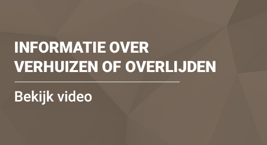 Informatie over verhuizen of overlijden